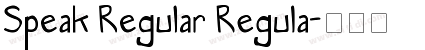 Speak Regular Regula字体转换